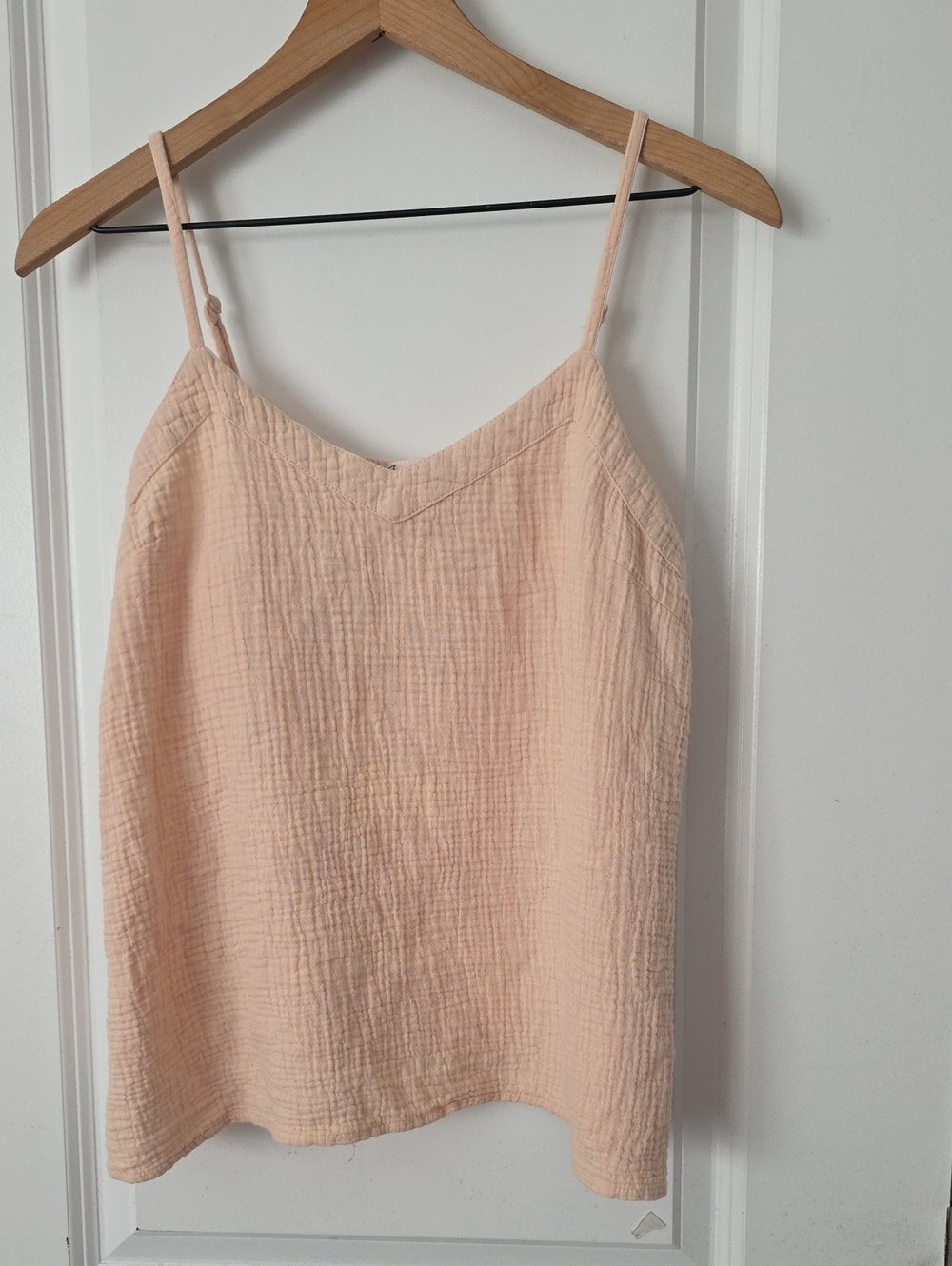 Japna Crepe Textured Strappy Cami Tank Top Medium